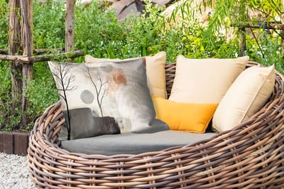 Buitenkussens - Tuin - Wabi sabi - Beige - Plant - 50x30 cm