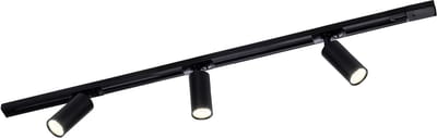 Ledvion - LED Railverlichting 1M + 3 Railspots (Zwart - Dimbaar - GU10 Fitting) - 1-Fase