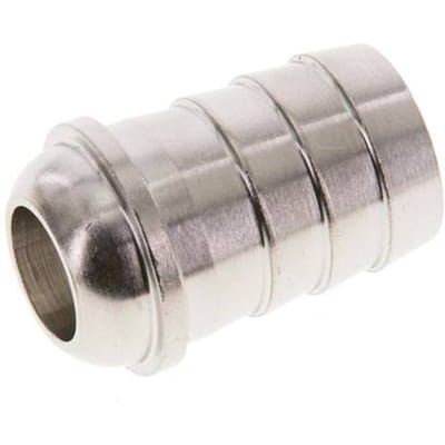 19 mm vernikkeld Messing Slangpilaar zonder Wartelmoer (G3/4'') 13.5mm [2 Stuks]