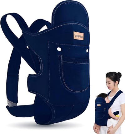 Baby Draagzak - Draagzak baby Babysjaal - Baby Vervoeren - 3-in-1 Draagopties - 0-36 maanden - Marineblauw