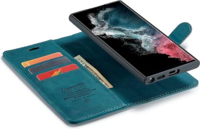 CaseBoutique Bookcase hoesje geschikt voor Samsung Galaxy S25 Ultra - Effen Groen - Kunstleer - 2-in-1 Magnetisch Uitneembaar Design