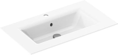 Saqu Fluente Wastafel 1 bak 1 krg 81x46x1 cm Glans Wit