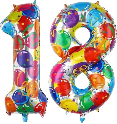 Cijfer Ballonnen Ballon Cijfer 18 Verjaardag Versiering Feest Helium Ballonnen Cijferballon Folieballon Kleur Xl Formaat