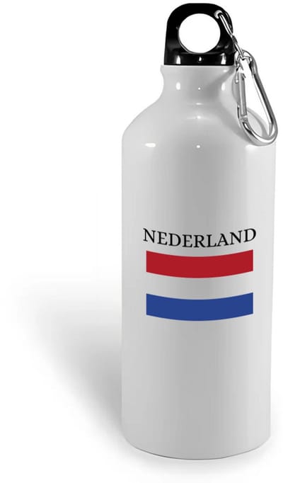 Hacebo® - Nederland waterfles - Amsterdam - toeristen Nederlanders - Rood wit blauw - Holland - cadeau - kado - water fles - 400ML