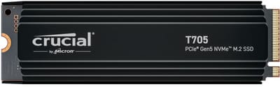 Crucial T705 | 1TB NVMe SSD | M.2 | Gen5 | 13.600MB/s Lezen | 10.200MB/s Schrijven | Heatsink