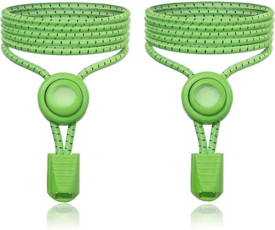 Famanu – Elastische schoenveters zonder strikken, button lock snelsluiting, 120 cm lengte, sportuitvoering