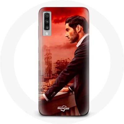 Coque - Samsung - Galaxy A70 - Rouge - Souple - Lucifer Morningstar Saison 5