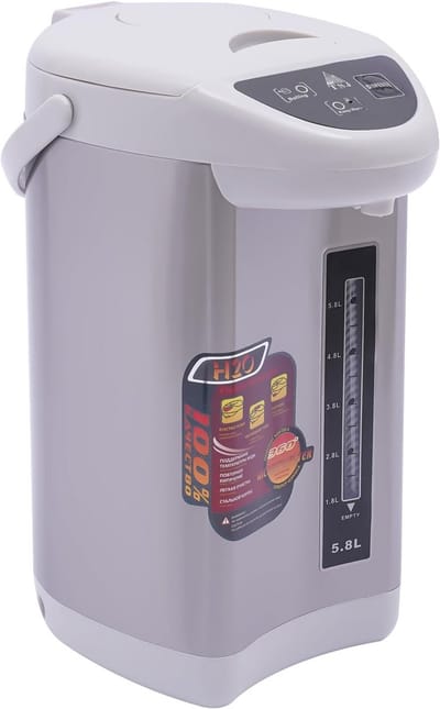 Warmwaterdispenser - Thermoskan Waterkoker - Snel Warm Water - Roestvrij Staal - 4 Liter - Grijs