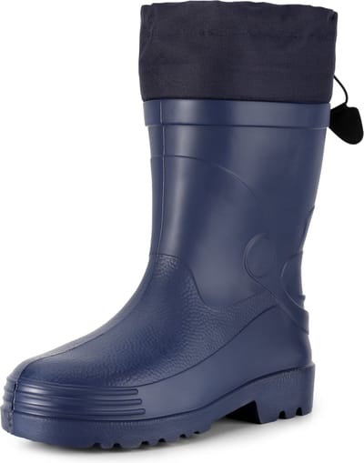 Ladeheid Heren Regenlaarzen - Thermo Rubber Laarzen Warm met Manchet Voering - EVA - LA-LMG-892-Wader - Navy - 48