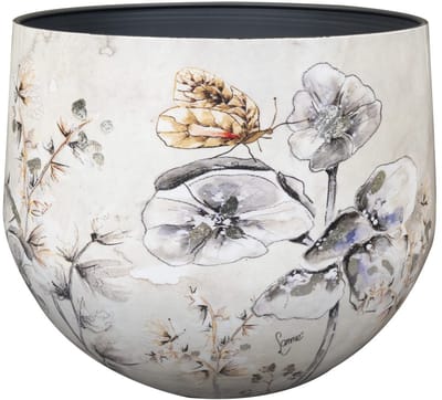 TS Collection - Bloempot Moonlight meadow - 28x25 - Metaal & Epoxy - Exclusieve woonitems voor binnen - Handgemaakt - Unieke print - Designed by Lammie