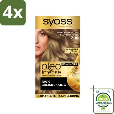 Syoss Oleo Intense - Haarverf - 7-10 - Natuurlijk Blond - 115ml x 4