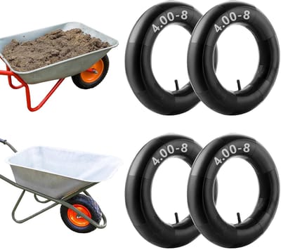Banden Slangen - Reserveonderdelen Wielen - Vervangend Wiel - Duurzaam Rubber Materiaal - 4.00-8 - Zwart
