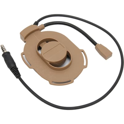 Motorhelm Headset Unilaterale Koptelefoon met U94 PTT en Nylon Band voor 3,5 mm Mobiele Telefoon bruin