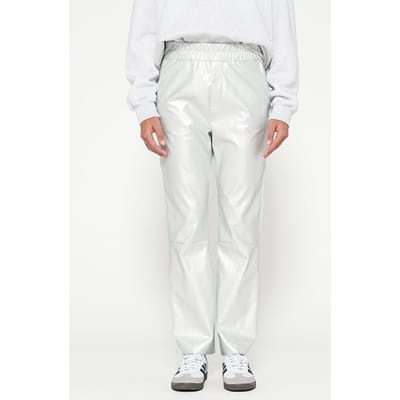 10DAYS Flared Pants Leatherlook Silver Maat: XS | Leren broeken Outlet | Dames | Zilver