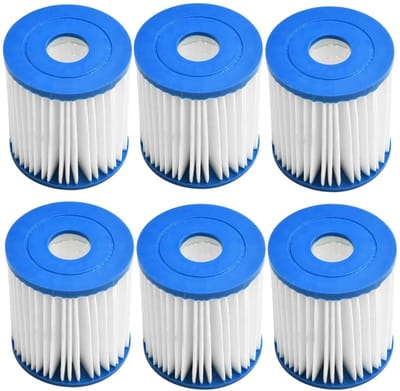 Dailygoods- Filter Vervangingspatroon 6 Pack - Intex Type H - Zwembadfilter - Hot Tub Spa - Schone Waterkwaliteit - Groot Filtratiegebied