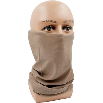 Heren en dames buitenvariëteit Magische hoofdband Fietsen Zonbescherming Multifunctioneel masker Sport Naadloze effen kleur gezichtshanddoek beige