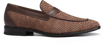 ALLTHEMEN Heren Tweekleurige Instappers Loafer - Schubbenpatroon - 40