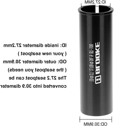 Verstelbare Zadelpen Adapter van Aluminium Legering, Reducer Sleeve voor MTB Zadelpennen 27.2 tot 30.9 mm, Verbeterde Stabiliteit en Comfort