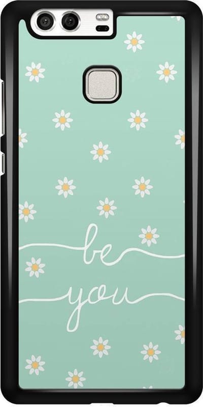 Casimoda® telefoonhoesje - Geschikt voor Huawei P9 - Be You - Zwart TPU hoesje - Backcover - Multi - Geen opdruk