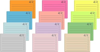 Kleurige Lijsten Sticky Notes - 500 Vel Heftige Notities, To Do Lijst, Plaknotities voor Thuis, Kantoor en School