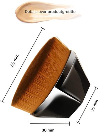 JeiibrZui Foundationkwast - Kabuki Flat Top Gezichtskwast - Zacht & Dicht Voor Vlekkeloze Applicatie - 1 Stuk - Voor Vloeibare Crème En Vaste Lotions Roze