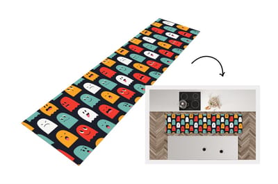 Keukenloper - Loper keuken - Patroon - Pacman - Games - Spook - 200x50 cm - Keukenloper vinyl