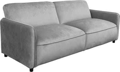 Alicia-Sofabed - 3-Zits - Lichtgrijs Fluweel