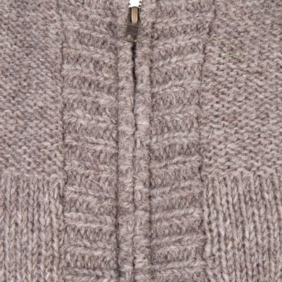 Gebreid Wollen Dames Vest van Schapenwol met Polyester Fleece voering en vaste capuchon - SHAKALOHA - W Brizo ZH XL