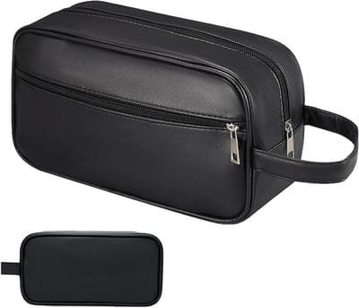 Toilettas Heren - Reistas Organizer - Zakenreizen Vakantie - Doordacht Design - 15x27x9.5 cm - Zwart