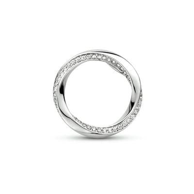 Zilveren Hanger Rond Zirkonia