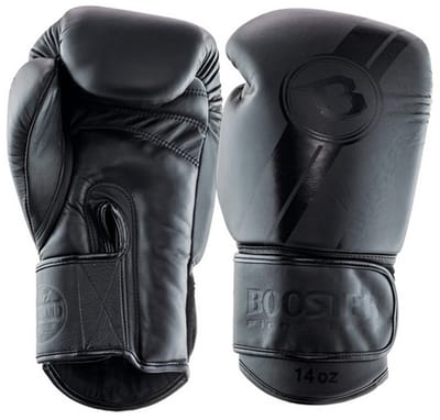 Booster BGL V3 Leren Bokshandschoenen – Zwart/Zwart – 12 oz