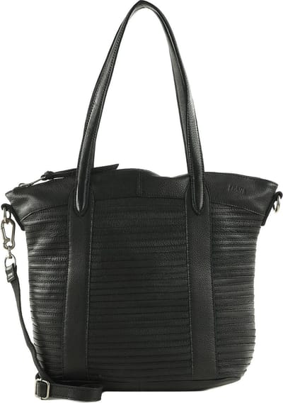FREDsBRUDER Leren Schoudertas Good Mood Shopper Black Zwart