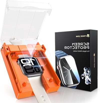 Pack van 2 Screen Protectors voor Apple Watch 4/5/6/SE, 44 mm - Automatische Align Technologie, Zelfherstellende TPU Film, HD Transparant en Krastbestendig