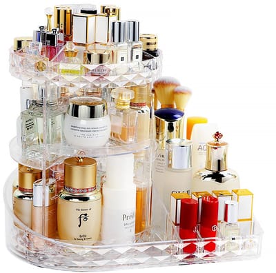 Unyqoos ® Ruime en Draaibare Make-up Organizer met Verstelbare Lagen voor Cosmetica Opslag
