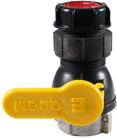 Allecto - Tank Ball Cap Valve Afvoer Adapter - Kogelkleppen Vervanging - 62mm - Kunststof - Grof Draad - Ideaal voor Containers - Vervangin...
