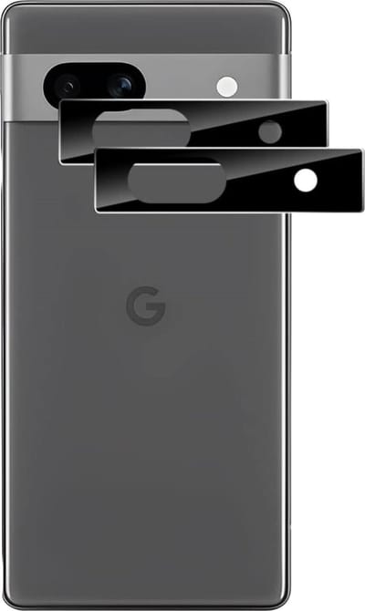 Camera Protector voor Google Pixel 7A - 2 stuks van glas Zwart glazen
