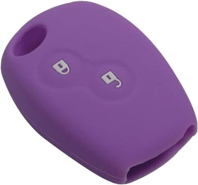 Siliconen Autosleutelhoes voor 2 Knoppen - Geschikt voor Kangoo, Scenic, Megane en Twingo - Paars, Bescherming en Stijl