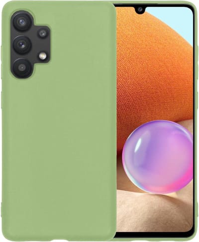 Hoesje - Geschikt voor Samsung Galaxy A32 4G - Sterk & Shockproof - Siliconen Case - Hoes Cover - Telefoonhoes - Groen