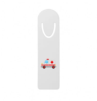 Hacebo® - Ambulance metalen boekenlegger - Auto - Ambulance medewerkers - Zorgmedewerkers - hulpdiensten - ziekenwagen Bladwijzer boekenleggers - 12.7 cm x 3.2cm