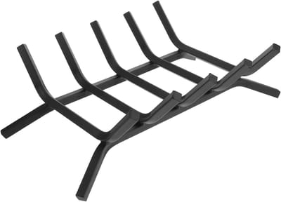 Houtrek - Haardhouthouder - Brandhout Opslag - Stevige Metalen Constructie - 42x29x13 cm - Zwart
