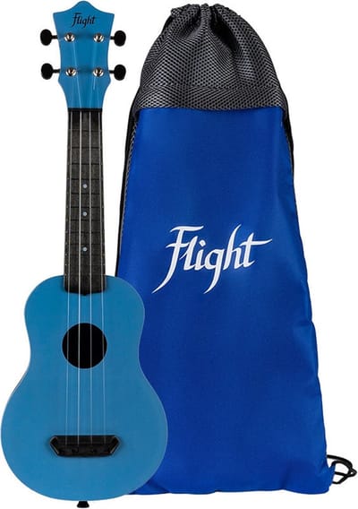 Flight UTS-35 Lake Soprano Travel Ukulele met Polycarbonate Body en Fluorocarbon Snaren