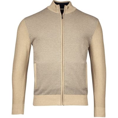 Baileys Vest Front Panel Three Color Knit Cardigan Zip Structure Beige / male