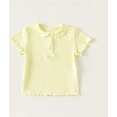 Meisjes Zomer T-shirts met korte mouwen, Onderhemden voor kinderen, Tops voor babymeisjes, Babykleding, Witte kinderkleding, Kinderlente en 100cm