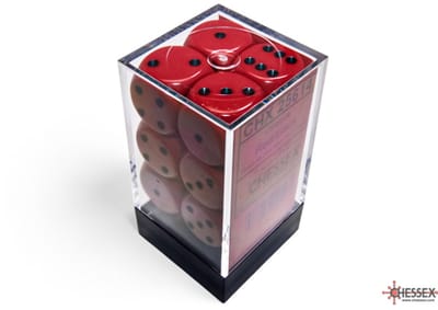 Chessex 12 x D6 Set Opaque 16mm - Red/Black