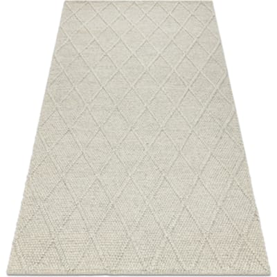 Kleden Rugsx Wollen tapijt TAHAR 99001C beige - HANDGEWEVEN 90x150 cm