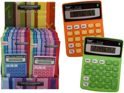Rekenmachine - Basis calculator - Dagelijks gebruik - Compact formaat - 1x1x1 cm - Roze