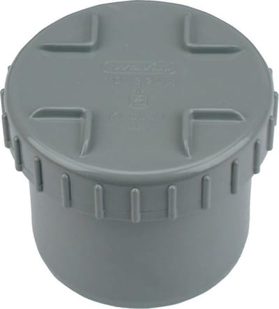Wavin PVC lijm einddop met schroefdeksel in hulpstuk 160mm
