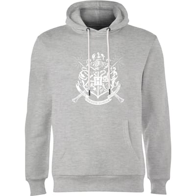 Harry Potter Hogwarts House Crest Hoodie - Grey - S