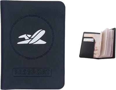 PD ® - paspoorthouder - paspoort hoesje - paspoorthoes Zwart- reisportemonnee - Zwart