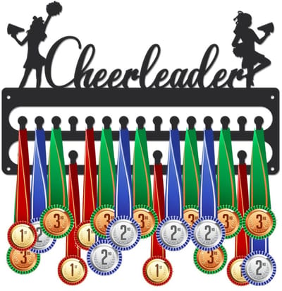 Dailygoody - Cheerleader Medaille Hanger - Metalen Rack - 30 Haken - Wandmontage - Medaille Display - Voor Atleten - 42,2 x 26,2 cm
